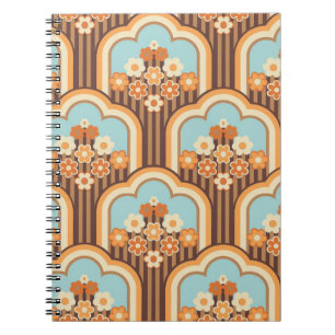 Floral Retro: 70er Wallpaper Revival Notizblock