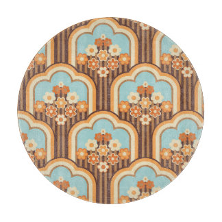 Floral Retro: 70er Wallpaper Revival Schneidebrett