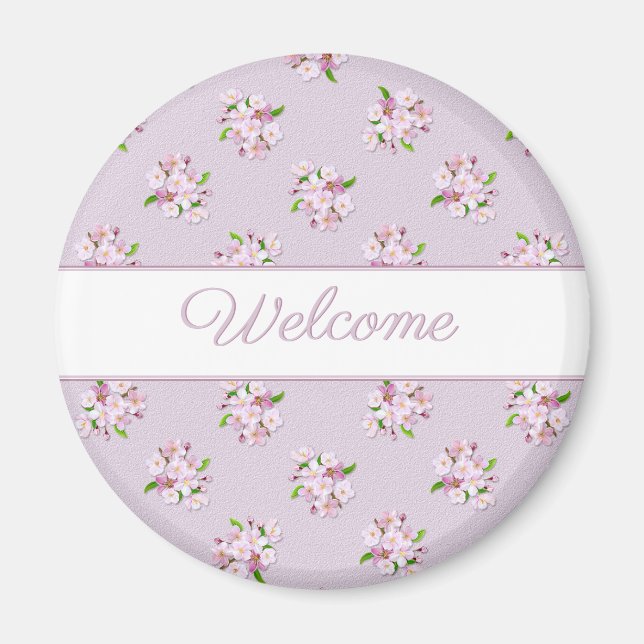 Floral Retro Muster Magnet (Vorne)