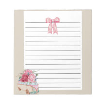 Floral Retro Van Lined Notepad