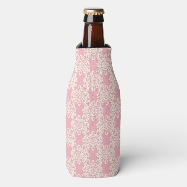 Floral-Retrodamast Flaschenkühler (Flaschenvorderseite)