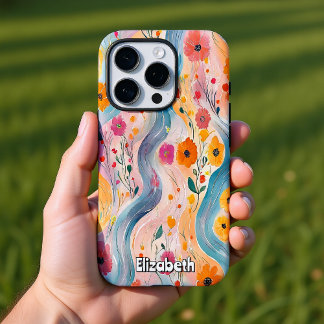 Floral River Pattern iPhone 16 Pro Hülle