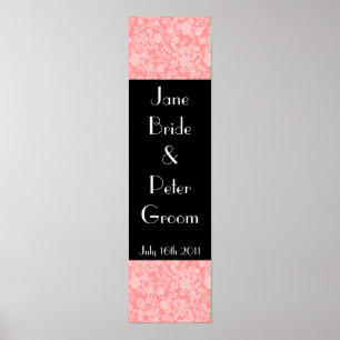 Floral Rococo Wedding, decorative banner Poster