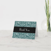 Floral Rokoko Wedding, danke Karte