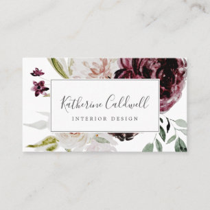 Floral Romance Business Card Visitenkarte
