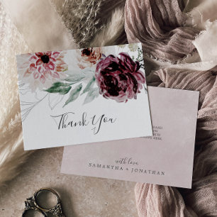 Floral Romance Danke-Card Dankeskarte