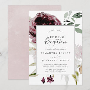 Floral Romance Hochzeitsempfang Einladung