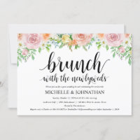 Floral Romance Post Hochzeitsbrot Einladungskarte
