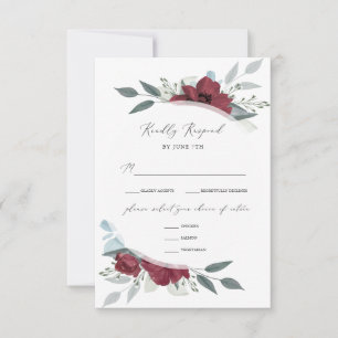 Floral Romance RSVP Karte