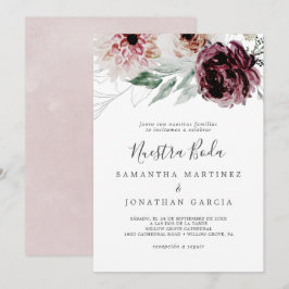 Floral Romance Spanisch Nuestra Boda Einladung