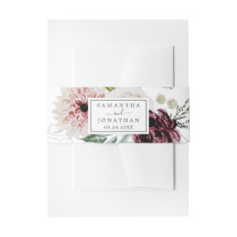 Floral Romance Wedding Einladungsbanderole