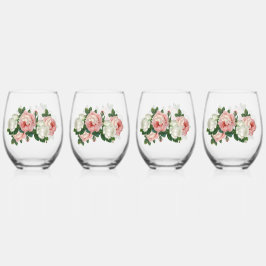 Floral Romance Weinglas Ohne Stiel