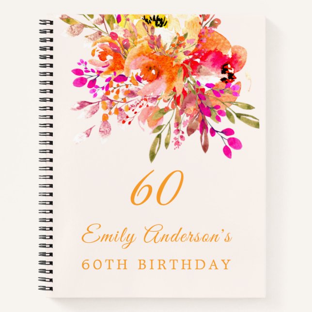 Floral Romantic 60e Anniversaire Livre d'or (Devant)