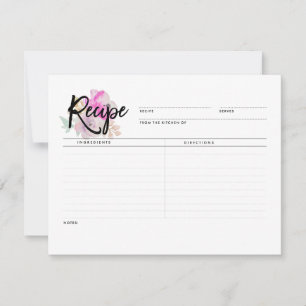 Floral romantique Cartes de recette