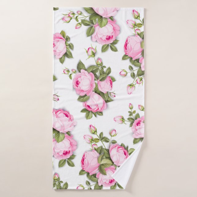 Floral rose (Serviette de bain)