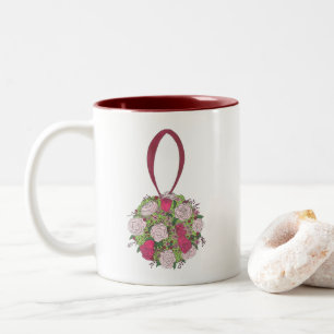 Floral Rose Bouquet Personalisierte Gastgeschenk H Zweifarbige Tasse