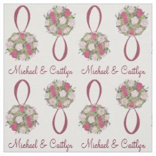 Floral Rose Bouquet Wedding Bride Groom Blume Stoff