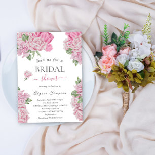 Floral rose Bridal shower Invitation