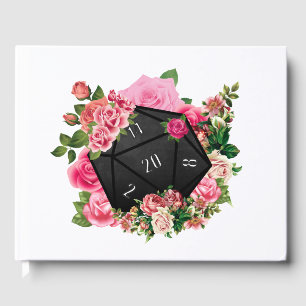 Floral Rose D20 Tabletten RPG Gaming Dice Gästebuch