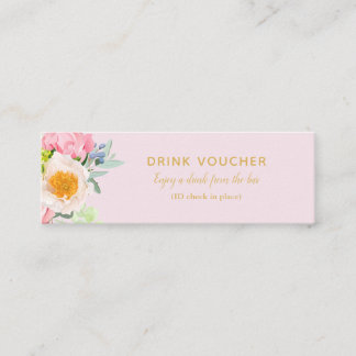 Floral Rose Drink Gutscheine Tickets für Bar