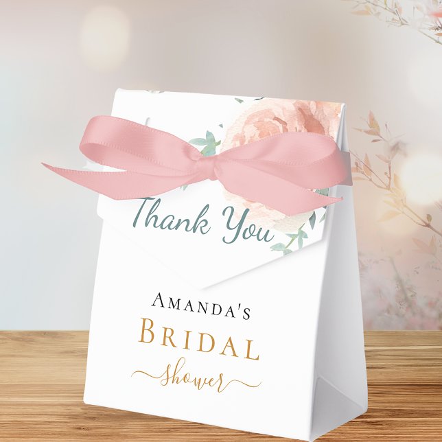 Floral Rose gold pink Brautparty vielen Dank Geschenkschachtel (Von Creator hochgeladen)