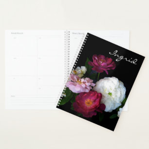 Floral Rose Jardin Fleurs Planificateur hebdomadai