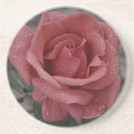 Floral Rose Sandstone Untersetzer - Stilvoll & hal