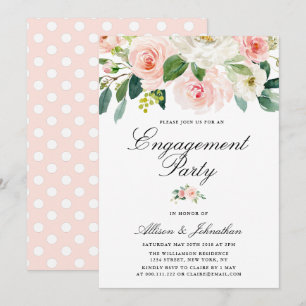 floral rose vif Invitation de la partie