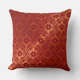 Floral rouge moderne Motif Coussin