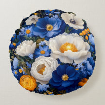 Floral Round Pillow