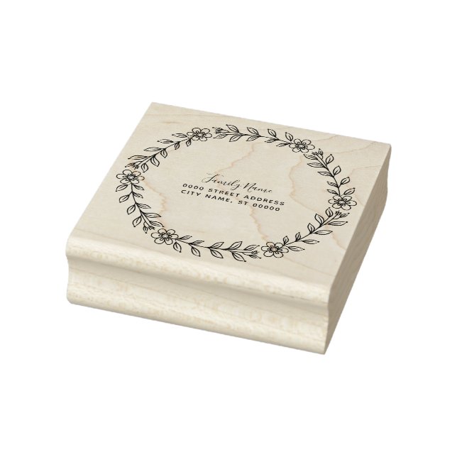 Floral Rubber Stamp Gummistempel (Stempel)