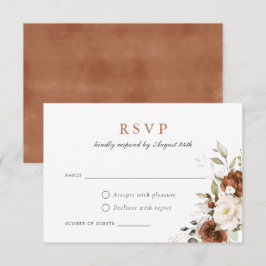 Floral Rust Pumpkin Greenery Hochzeit im Herbst UA Einladung