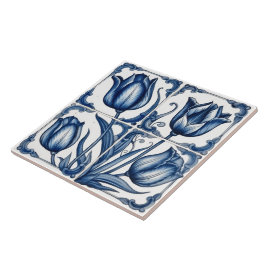 Floral Rustic Indigo Azulejo Tiles Fliese