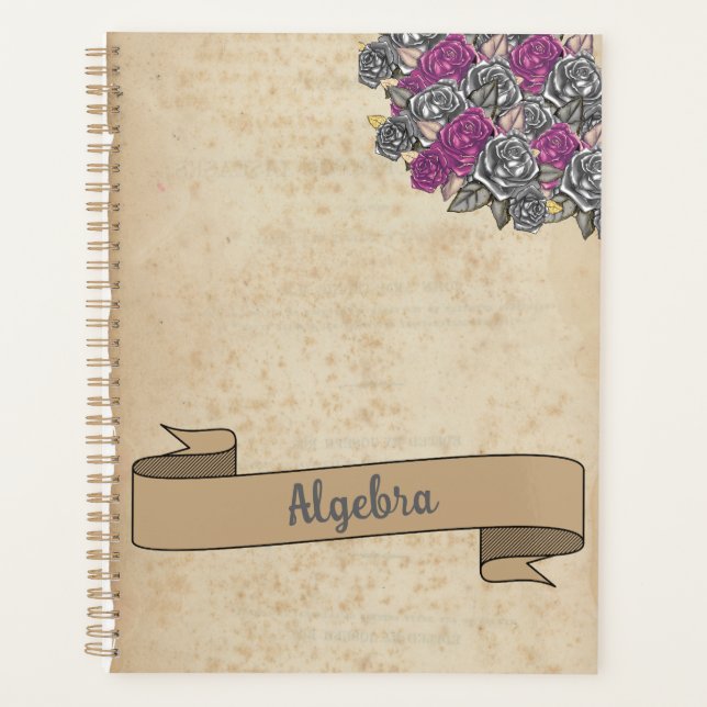 Floral Rustic Inspirier School Planer (Vorderseite)