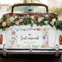 Floral Rustic Just heiratete Mr. und Mrs. Wedding 