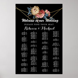 Floral Rustic Magnolia String Lights Poster