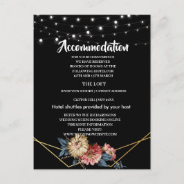 Floral Rustic Magnolia String LightUnterkunft Ankündigungspostkarte