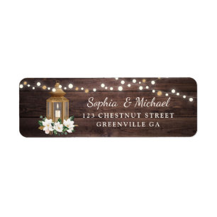 Floral rustikales Holz Lantern Magnolia String Lig
