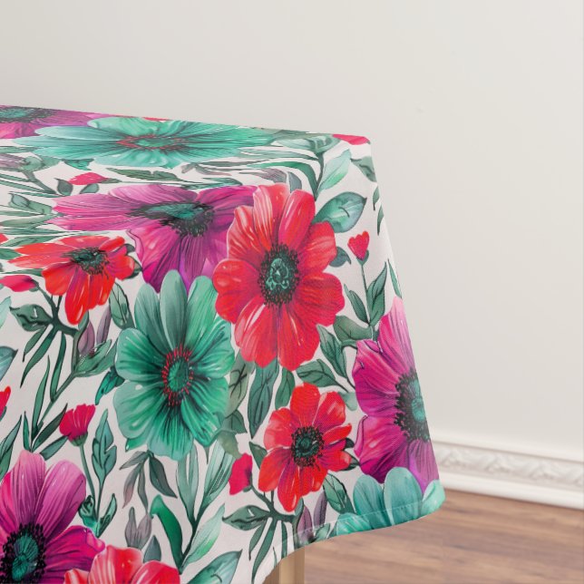 Floral rustikales Retromuster Tischdecke (Beispiel)