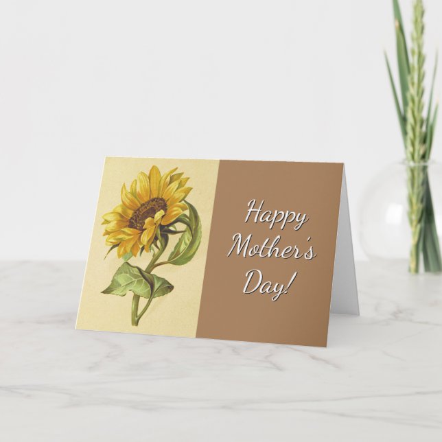 Floral rustique "Bonne fête des mères !" Carte de  (Devant)