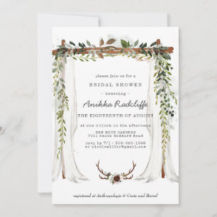 Floral rustique   Invitation de douche nuptiale
