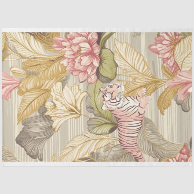Floral Safari Tissue von Elsie Lane Seidenpapier (Vorderseite)