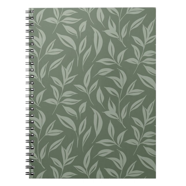 Floral Sage Green Notizblock (Vorderseite)