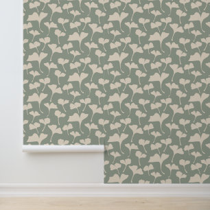 Floral Sage Green Tapete