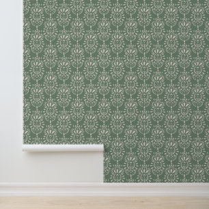 Floral Sage Green Tapete