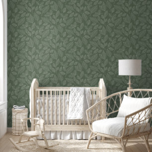 Floral Sage Green Tapete