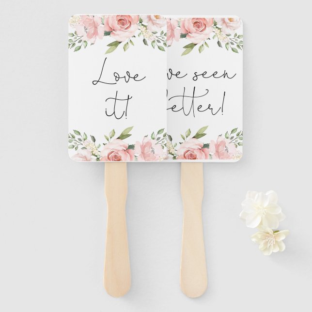 Floral sagen ja zu den Kleiderkarten Fächer (Vorne und Hinten)