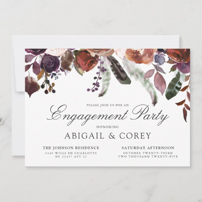Floral sauvage | Invitation du groupe d'engagement (Devant)
