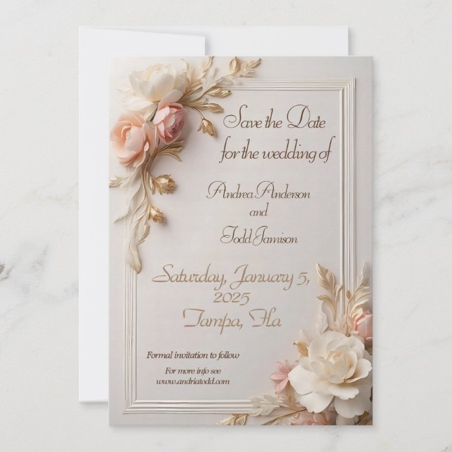 floral save the date (Vorderseite)