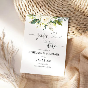 Floral Save the Date Karte